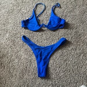 SHEIN Electric Blue Swimwear